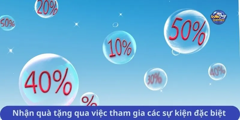 Nhận quà tặng qua việc tham gia các sự kiện đặc biệt